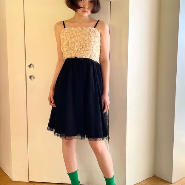 flower dot dress