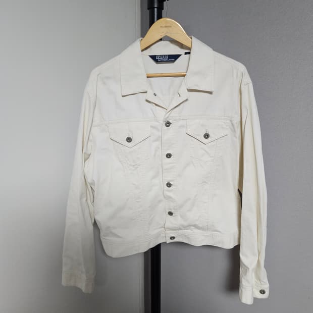 폴로 화이트 코튼 트러커