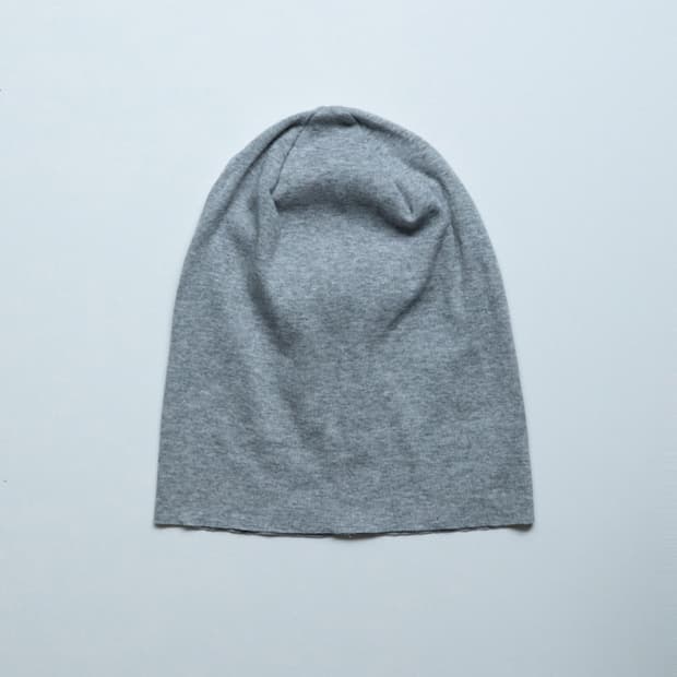 252 COTTON RIB BEANIE (HEATHER GREY)