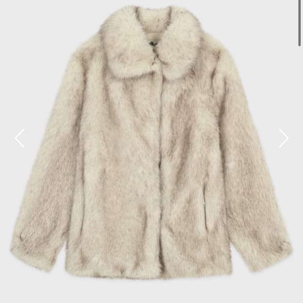 시눈sinnon 퍼코트 Ivory