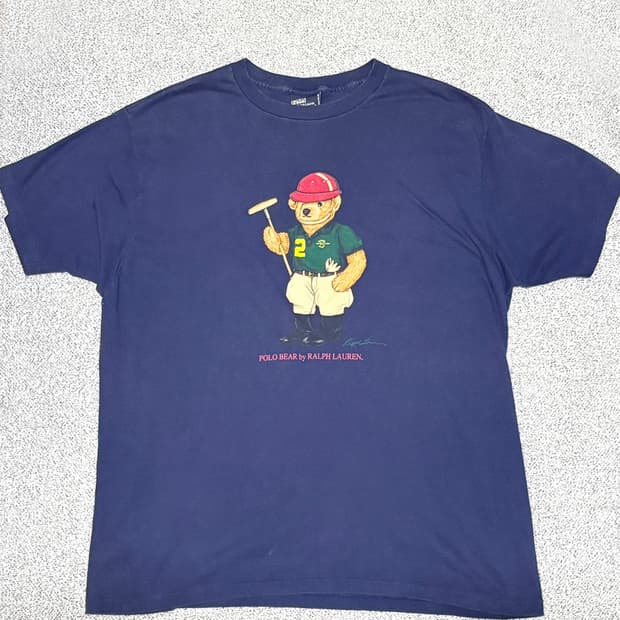 90s 폴로 랄프로렌 빈티지 폴로베어 티셔츠 USA메이드