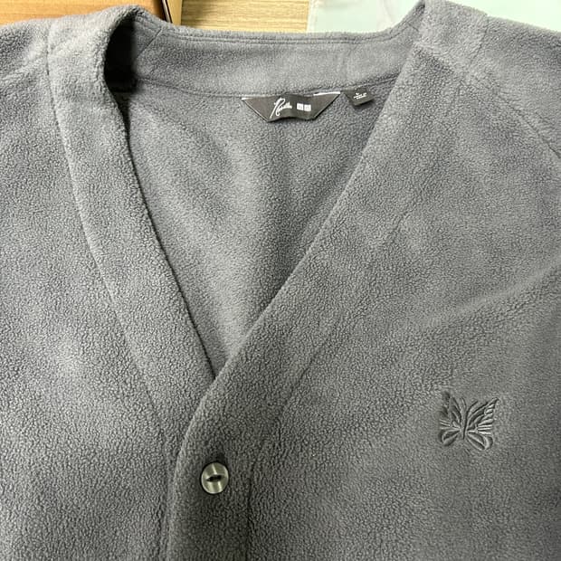 유니클로 니들스 플리스 오버사이즈 가디건 다크그레이 L사이즈