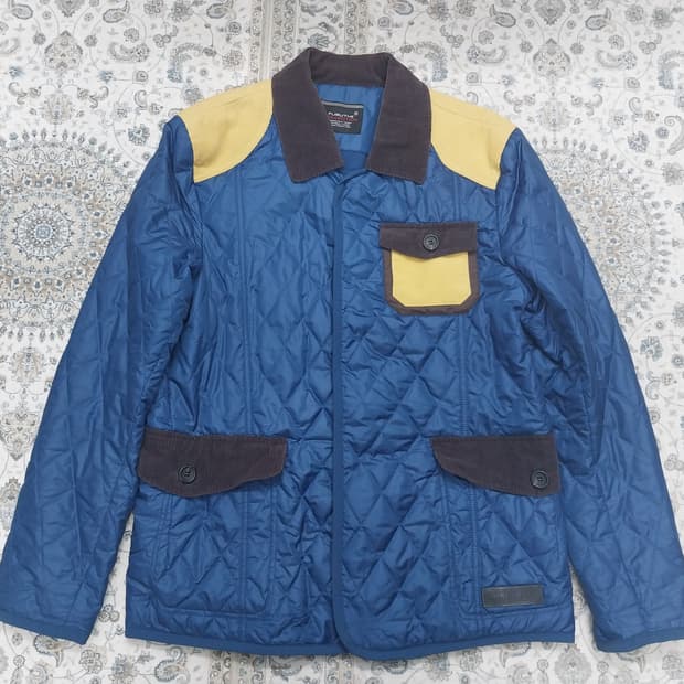 FUBU 믹스매치 코듀로이 배색 퀼팅 자켓 100