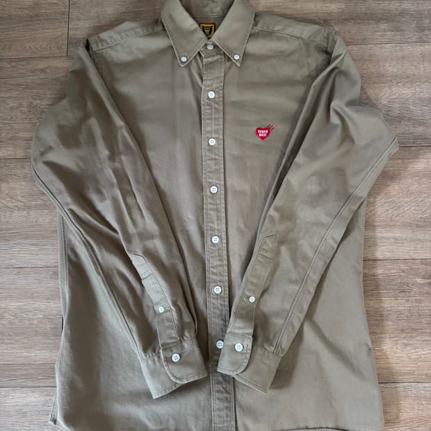 휴먼메이드 브라운셔츠