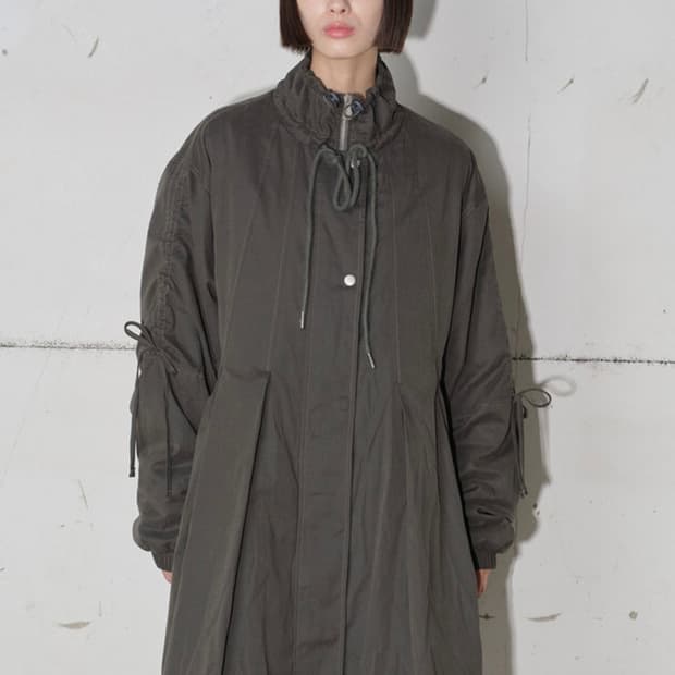 타입서비스 Pleated Fleece Long Jumper 차콜