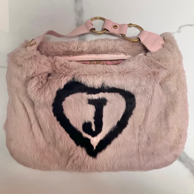 y2k 갸루 핑크 숄더백 토끼털 가방 juicy couture 쥬시 꾸뛰