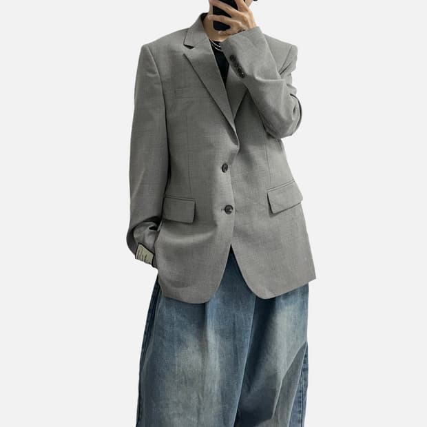 지오송지오 슬림핏 2버튼 블레이저 자켓