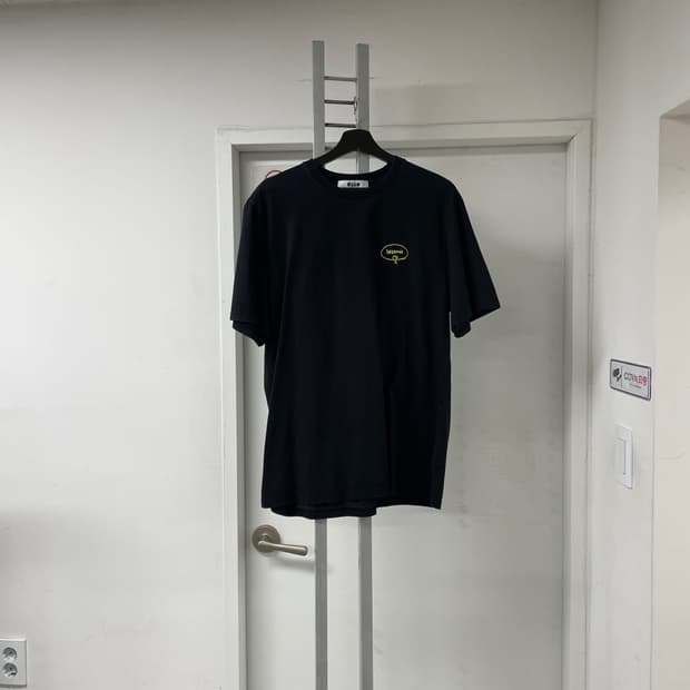 MSGM 블랙 반팔 티셔츠 L
