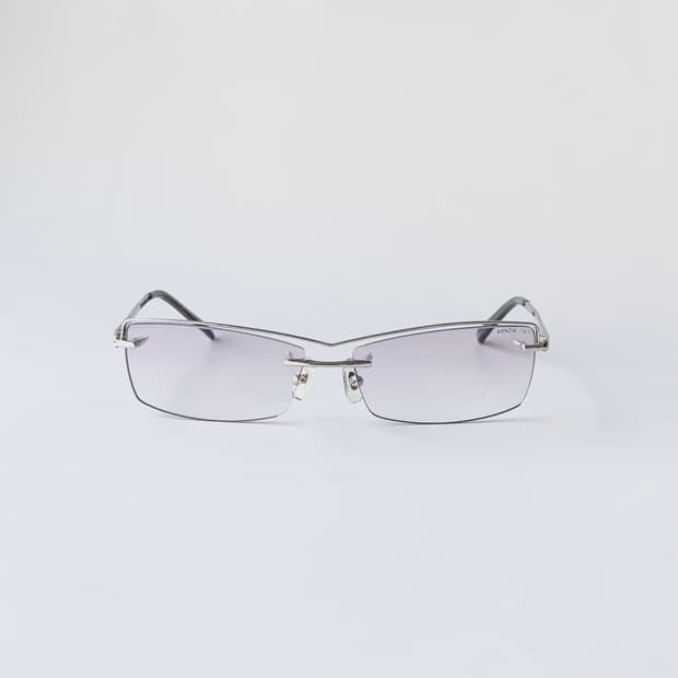 970 데드스탁 빈티지안경 Y2K 무테 선글라스 긱시크 틴트 안경 보라색