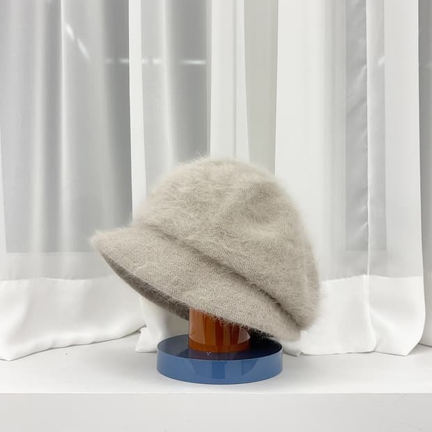 pokko angora hairy bucket hat