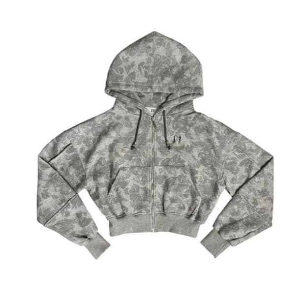 뉴얼린 플라워 비즈 후드집업