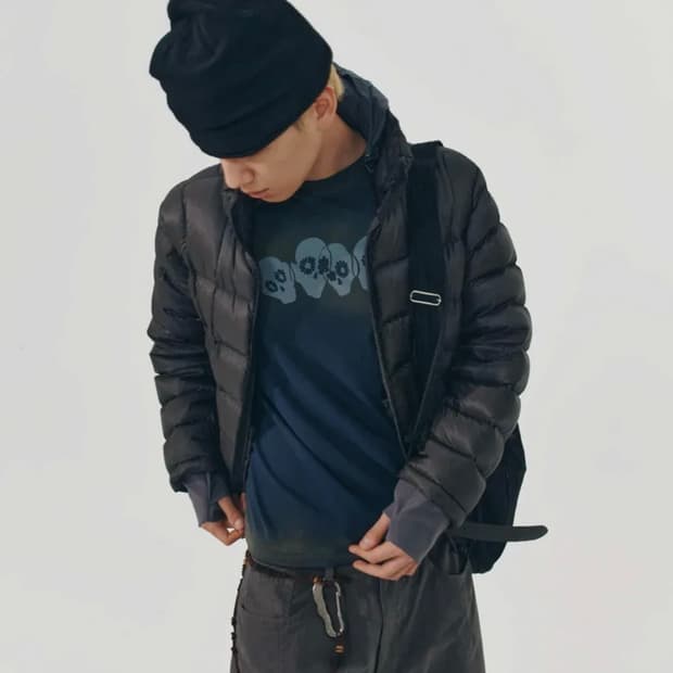 999휴머니티 HC 스컬 롱슬리브 (블리치드 네이비)