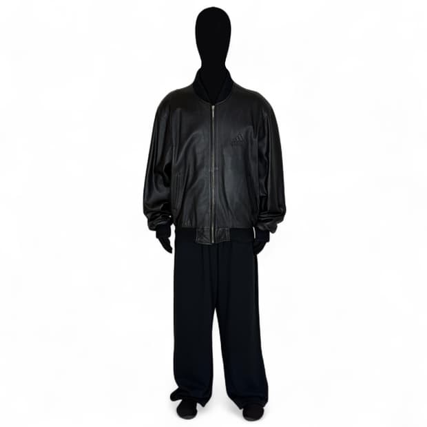 아디다스 adidas 천연가죽 제뉴인 레더 블루종 자켓