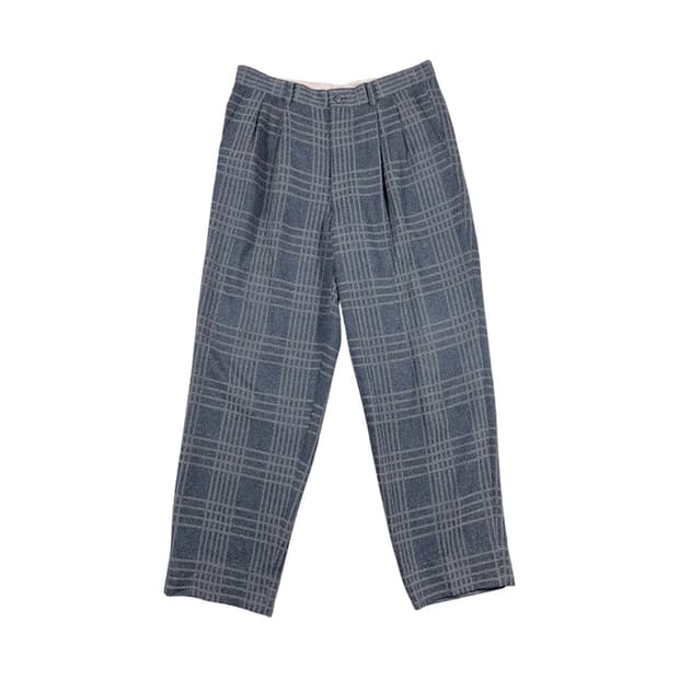 90s Pia Sports 울 혼방  체크패턴 슬랙스 