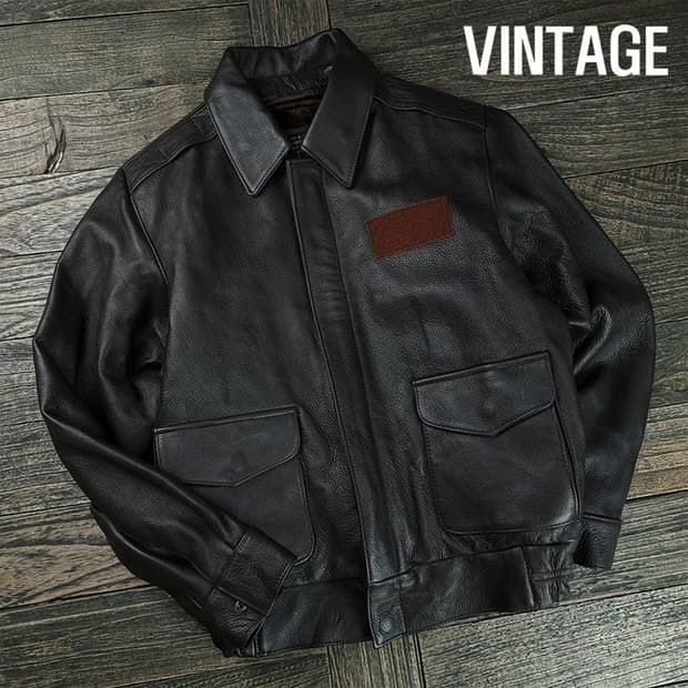 [빈티지] 밀리터리 A2 복각 양가죽 플라이트 레더 봄버자켓 P01568