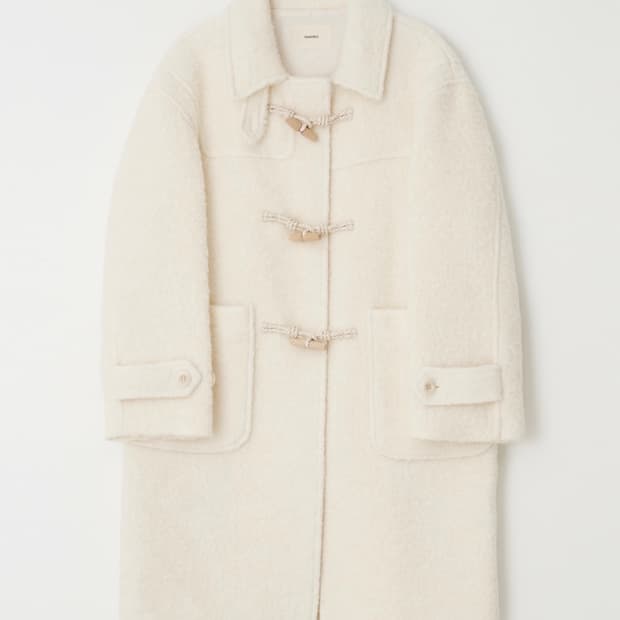 [무배] 윤슬샵 yoonseul 모헤어 클라우드 더플 코트 크림