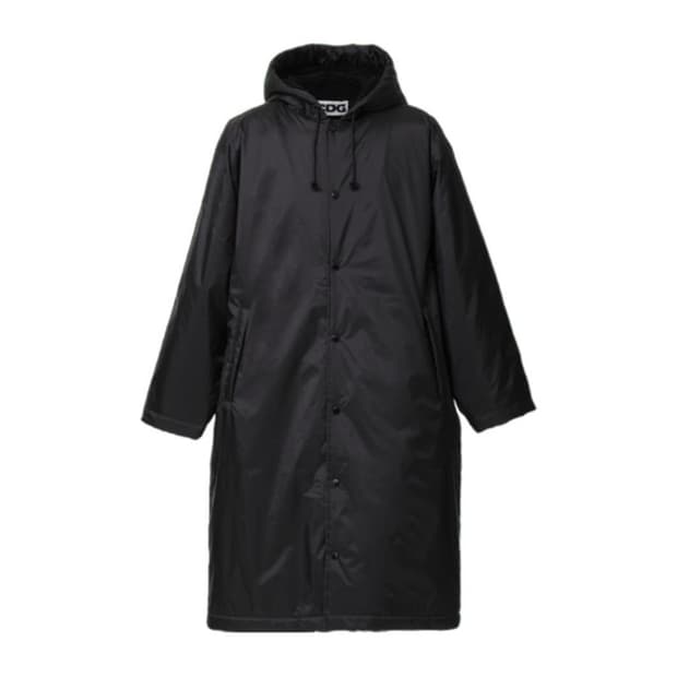 꼼데가르송 CDG 보아 라인드 오버 코트 블랙