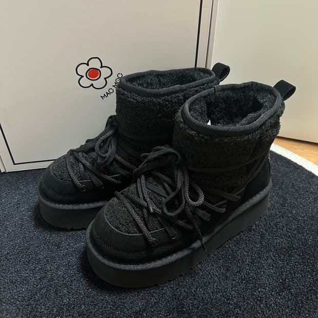 마크모크 스트링 방한 부츠 (38)