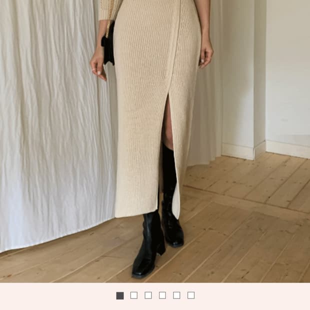 멜론 니트 가디건 스커트 세트