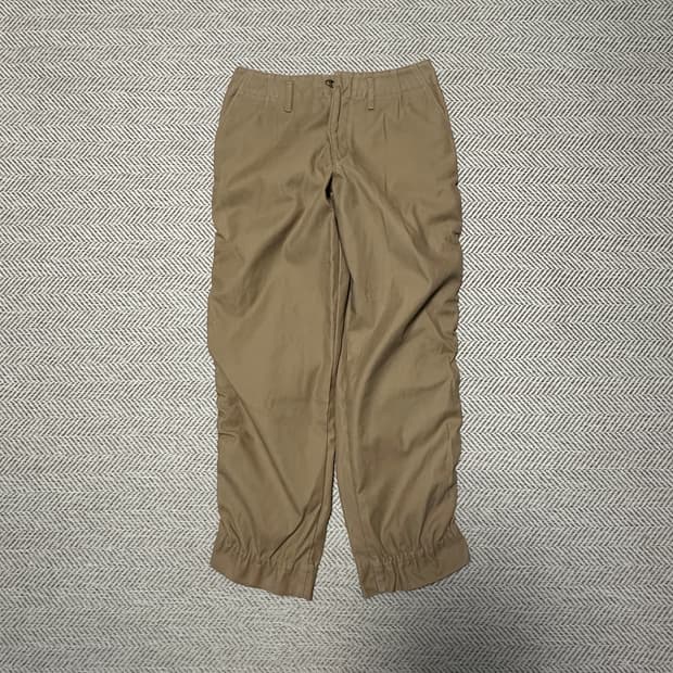KOLOR BEACON puckering pants beige