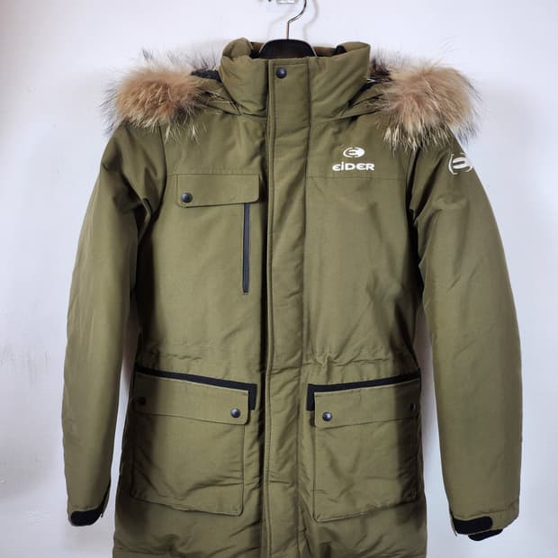 아이더 발열다운패딩 카키 90 S 새제품급