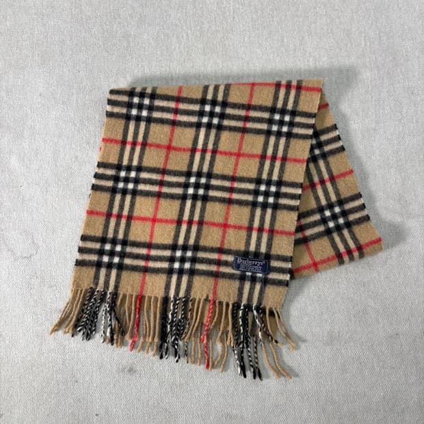 버버리 노바체크 캐시미어 베이지 머플러