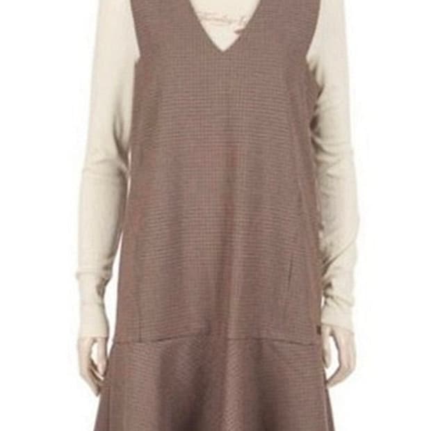 새) 써스데이아일랜드 체크 롱원피스 