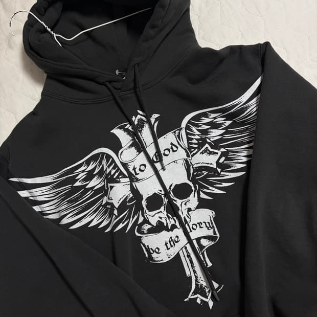 브랜디멜빌 프린팅 후드티 블랙 