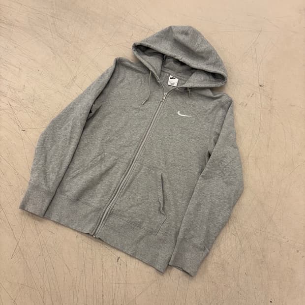 나이키 스우시 스몰로고 그레이 후드집업