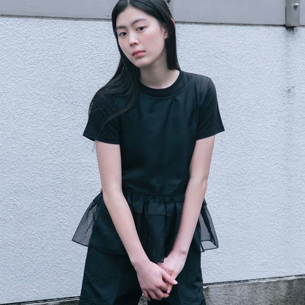 오헤시오 frill lace layered sleeveless top