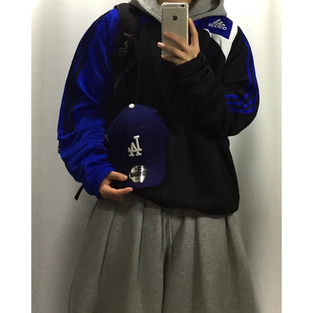 Adidas 아디다스 삼선 올드스쿨 아노락 져지