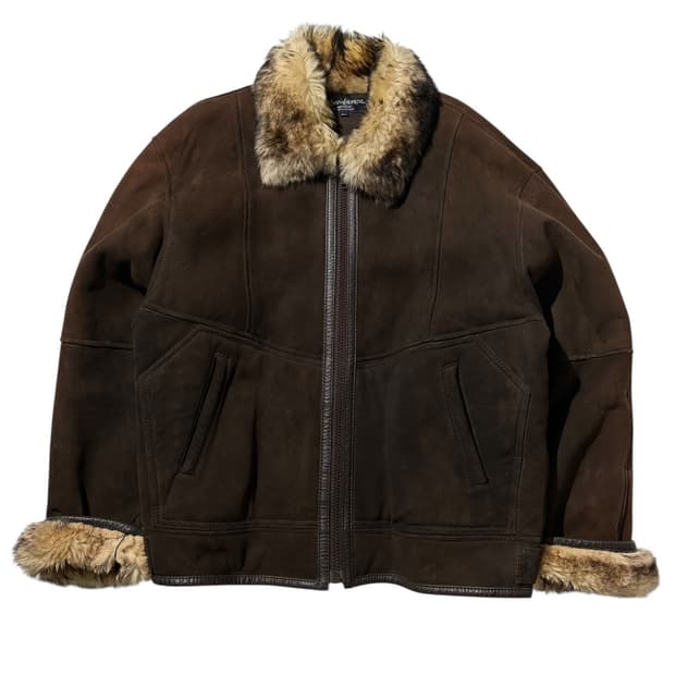 입생로랑 고트스킨 시어링 무스탕 싱글 자켓