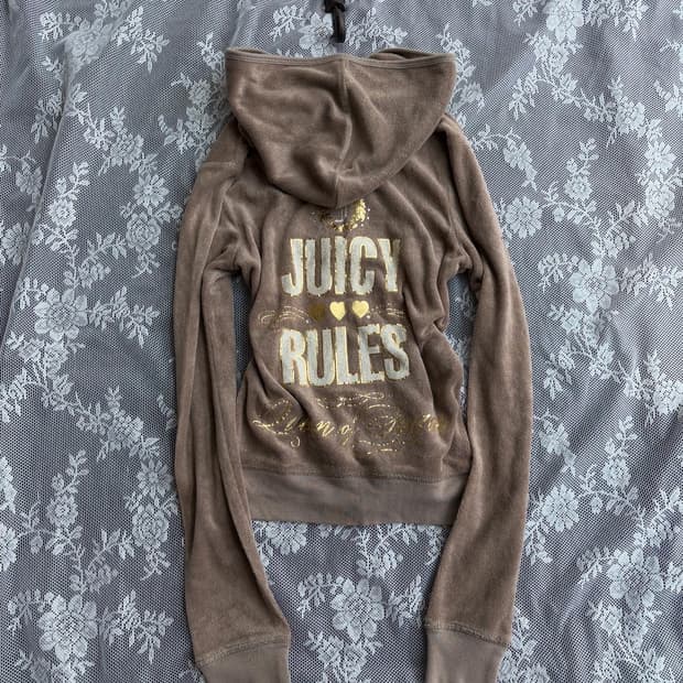 Milk Brown Juicy Couture Towel Hood 
