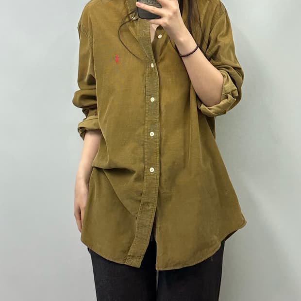 폴로 랄프로렌 브라운 코듀로이 옥스포드 셔츠