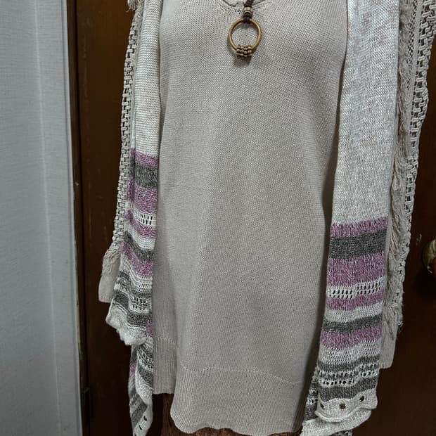 nolley's 보헤미안 니트 베스트