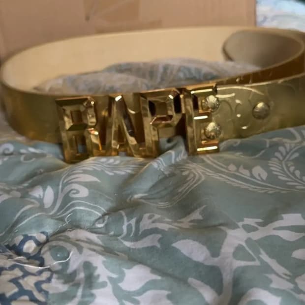 베이프 호일 ABC 레더 벨트 골드