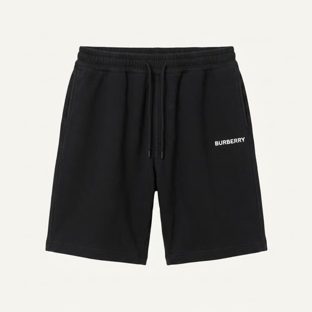 버버리 레터링로고 트레이닝 숏팬츠 블랙 (M)