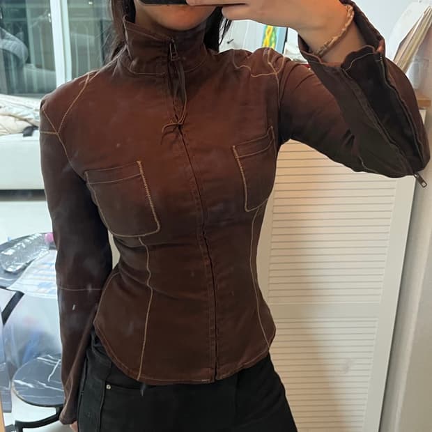 DKNY 스티치 풀집업