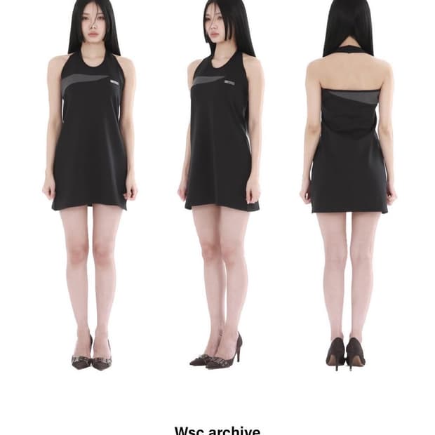 Wsc아카이브 홀터넥 원피스