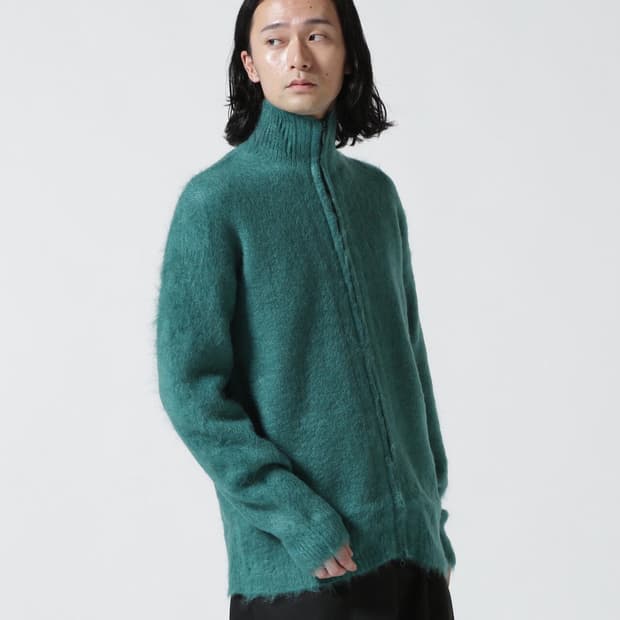 니들스 집업 모헤어 가디건 L