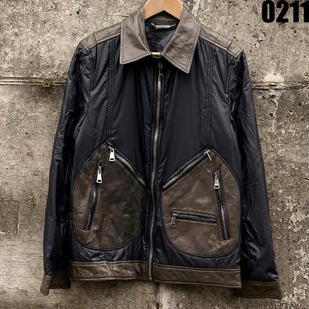 돌체앤가바나 쉽 스킨 양가죽 집업 자켓 48 0211 