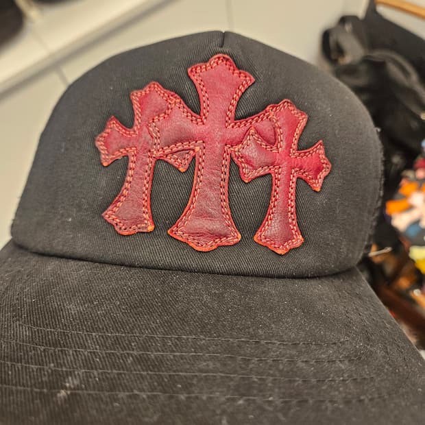 크롬하츠 신세계 정품 레더패치 캡 모자