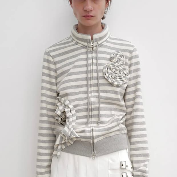 오픈와이와이 아플리케 집업 자켓