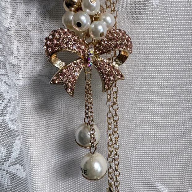 히메갸루 왕리본진주 목걸이🤤💋😽🍓