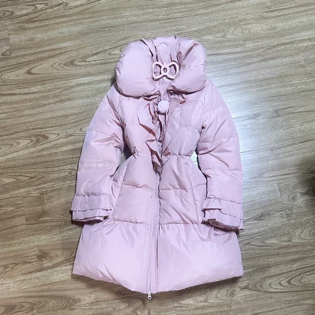 빈티지 핑크 리본 패딩 코트 히메갸루 로걀 라떼 달천깔 레이스 히메카지