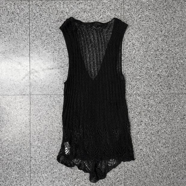 vintage silk knit vest