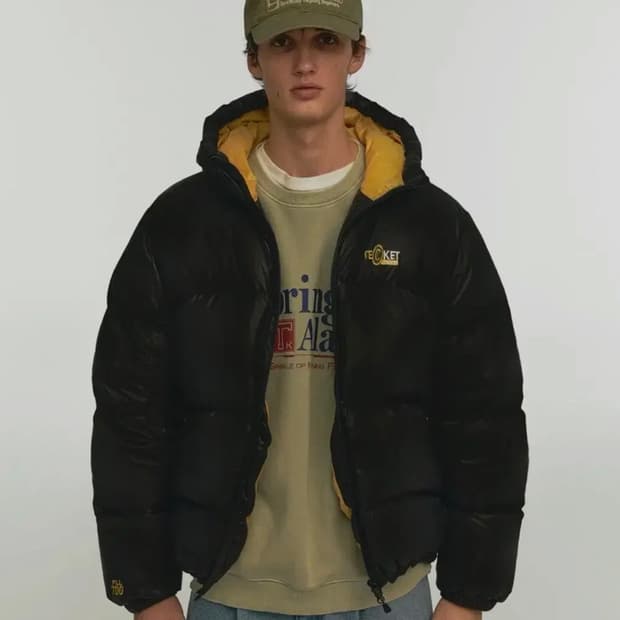 테켓 닷컴 다운 자켓 블랙 L