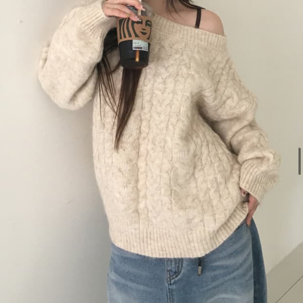 무배) 아워캐비넷 Wendy loose knit 