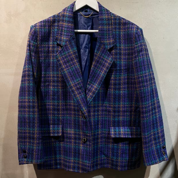 일본 빈티지 퍼플 자켓 