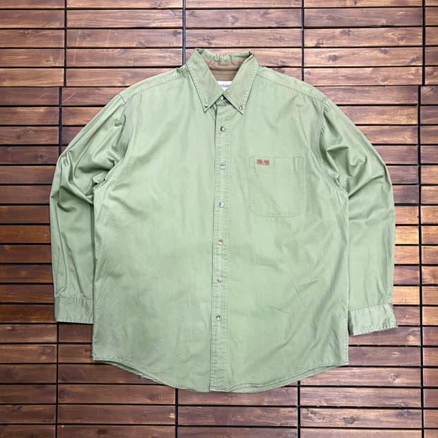 (L) 칼하트 카키 원포켓 워크 셔츠